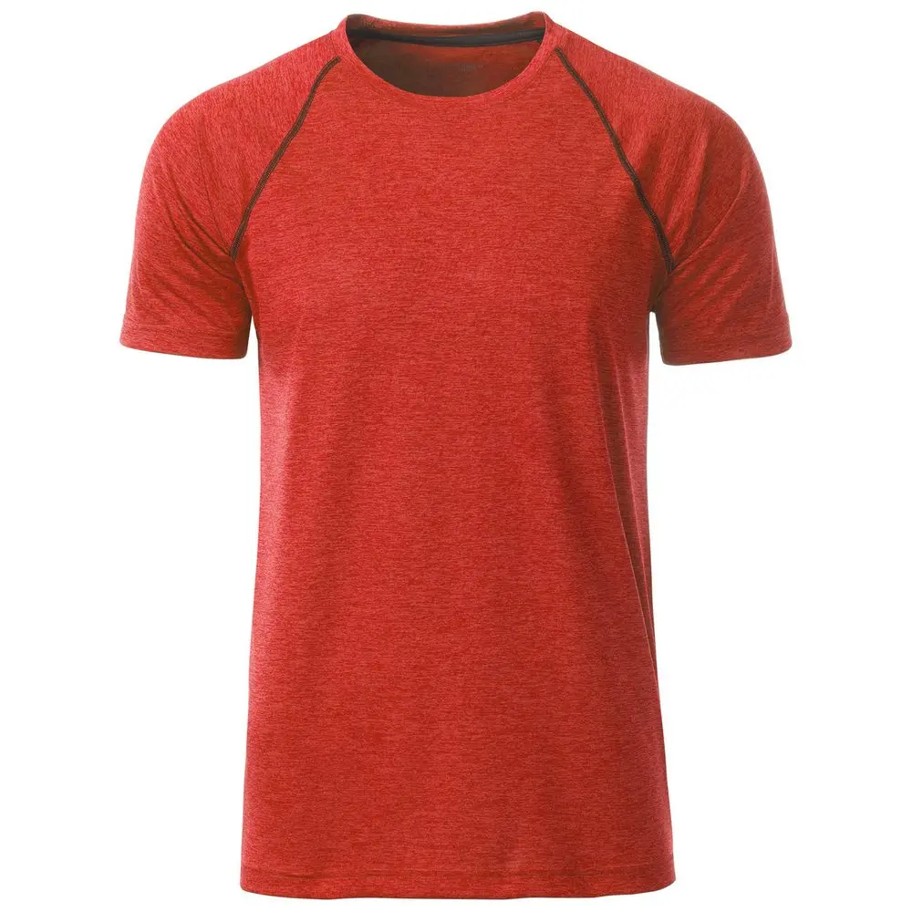 Daiber Pánské funkční tričko JN496 - Červený melír / titanová | 2XL