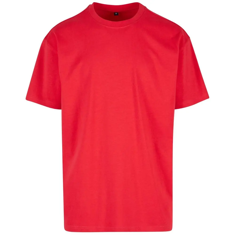 Build Your Brand Volnočasové oversize tričko z husté bavlny 240 g/m² se spadlými rameny Barva: červená, Velikost: M