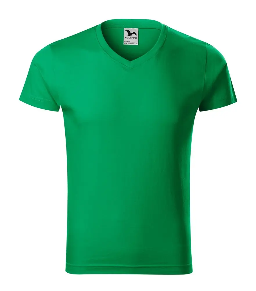 MALFINI Pánské tričko Slim Fit V-neck -