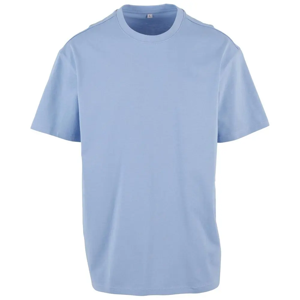 Build Your Brand Volnočasové oversize tričko z husté bavlny 240 g/m² se spadlými rameny Barva: modrá pudrová, Velikost: S