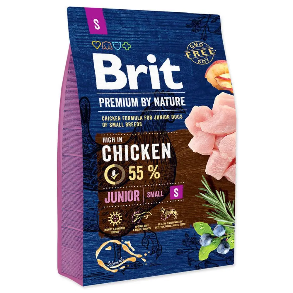 Minimální trvanlivost do 17.6. 2026: Brit Premium by Nature Junior S 3 kg | P59676