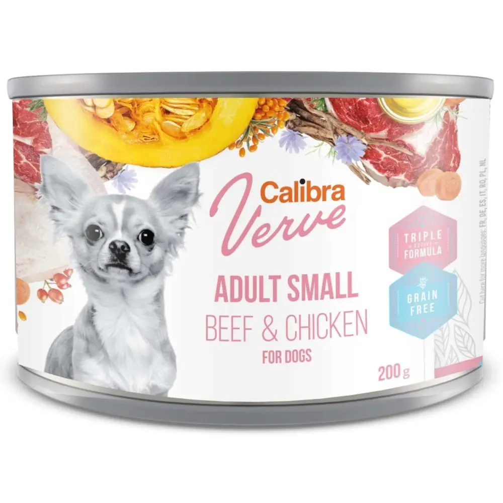 Calibra Dog Verve konzerva GF Adult Small Beef & Chicken 200 g | P58041
