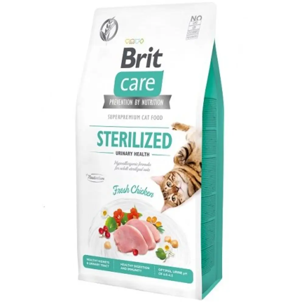 Minimální trvanlivost do 29.7. 2026: Brit Care Cat Grain-Free Sterilized Urinary Health 7 kg | P59672
