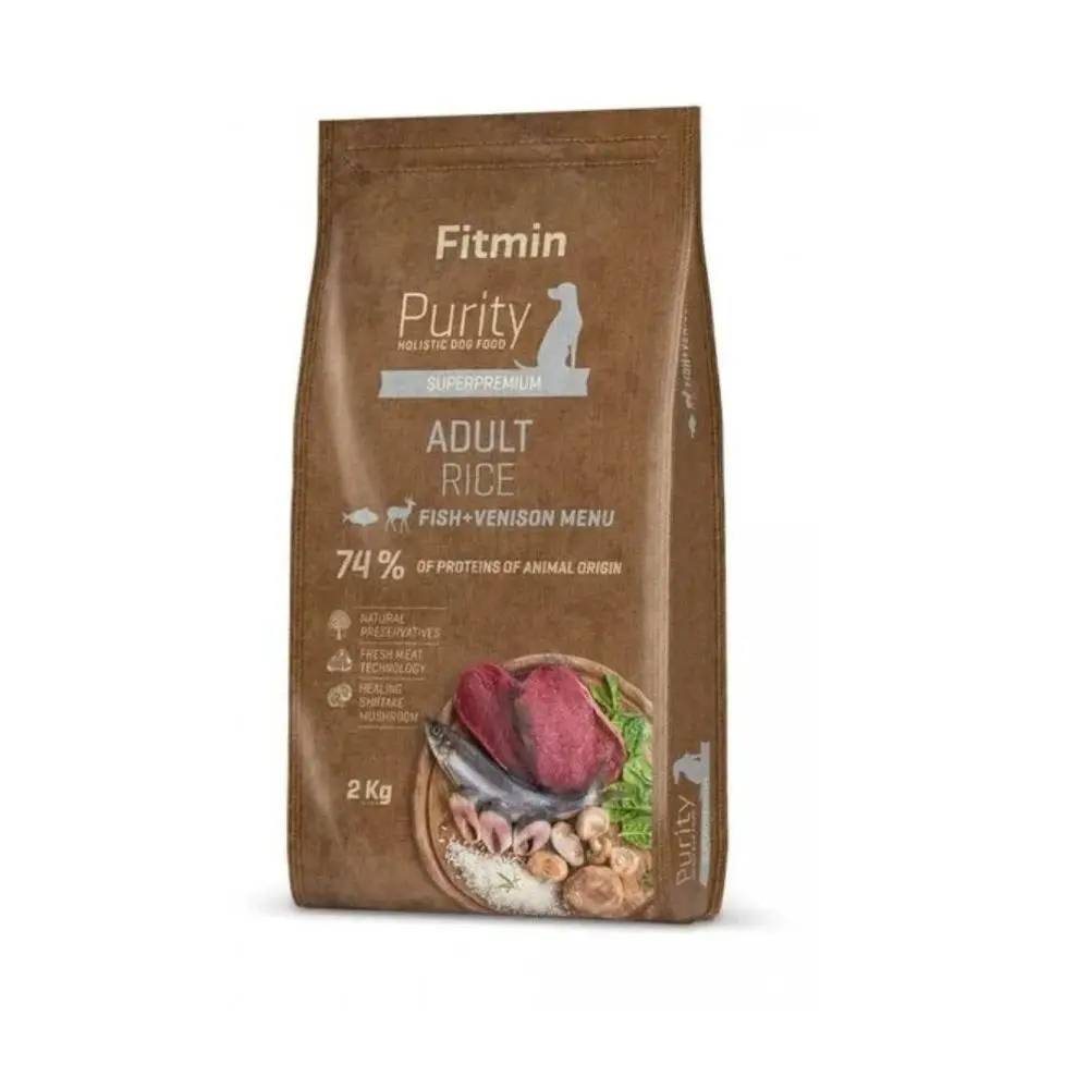 Minimální trvanlivost do 13.7. 2026: Fitmin Dog Purity Rice Adult Fish & Venison 12 kg | P59727
