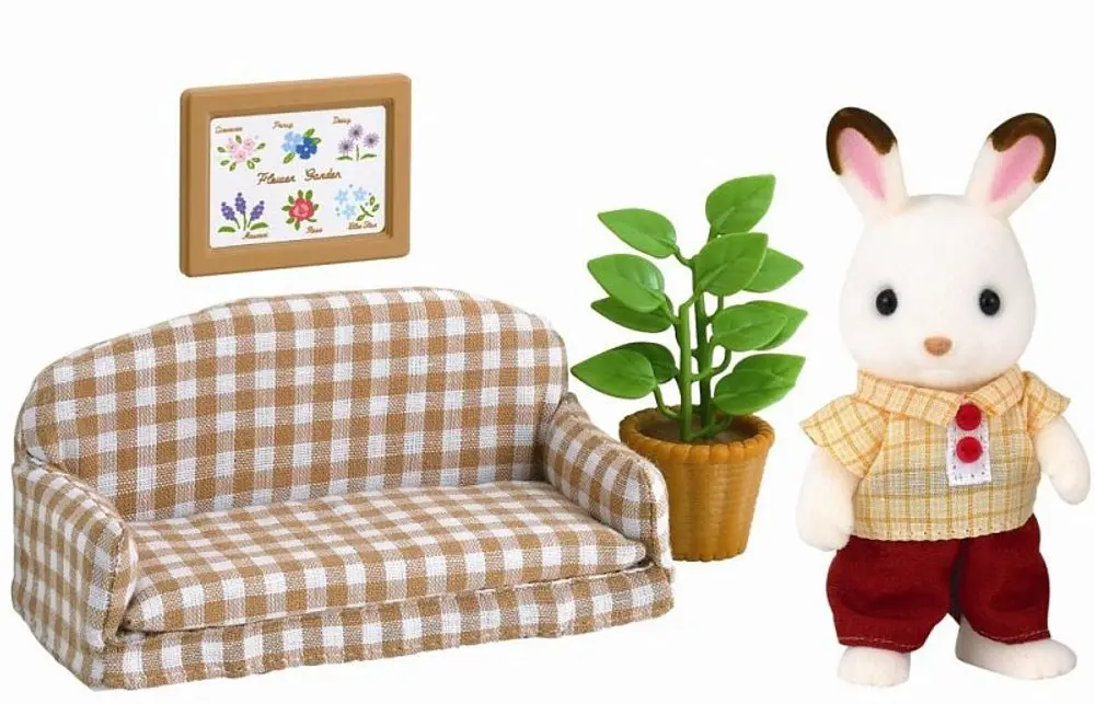Sylvanian familyNábytek "chocolate" králíků - taťka na pohovce