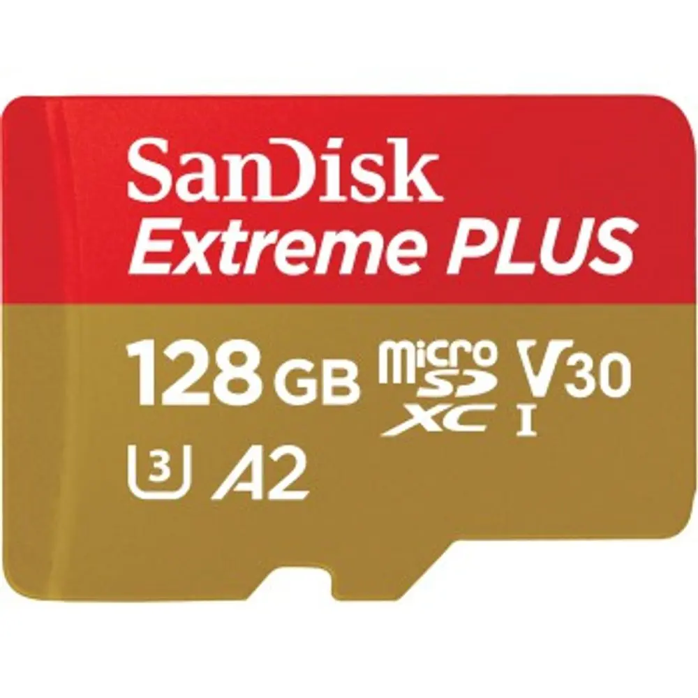 SanDisk micro SDXC karta 128GB Extreme PLUS (200 MB/s Class 10, UHS-I U3 V30) + adaptér