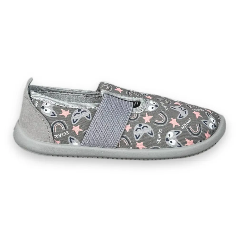 Befado Dívčí BAREFOOT domácí obuv Softer - Duha -