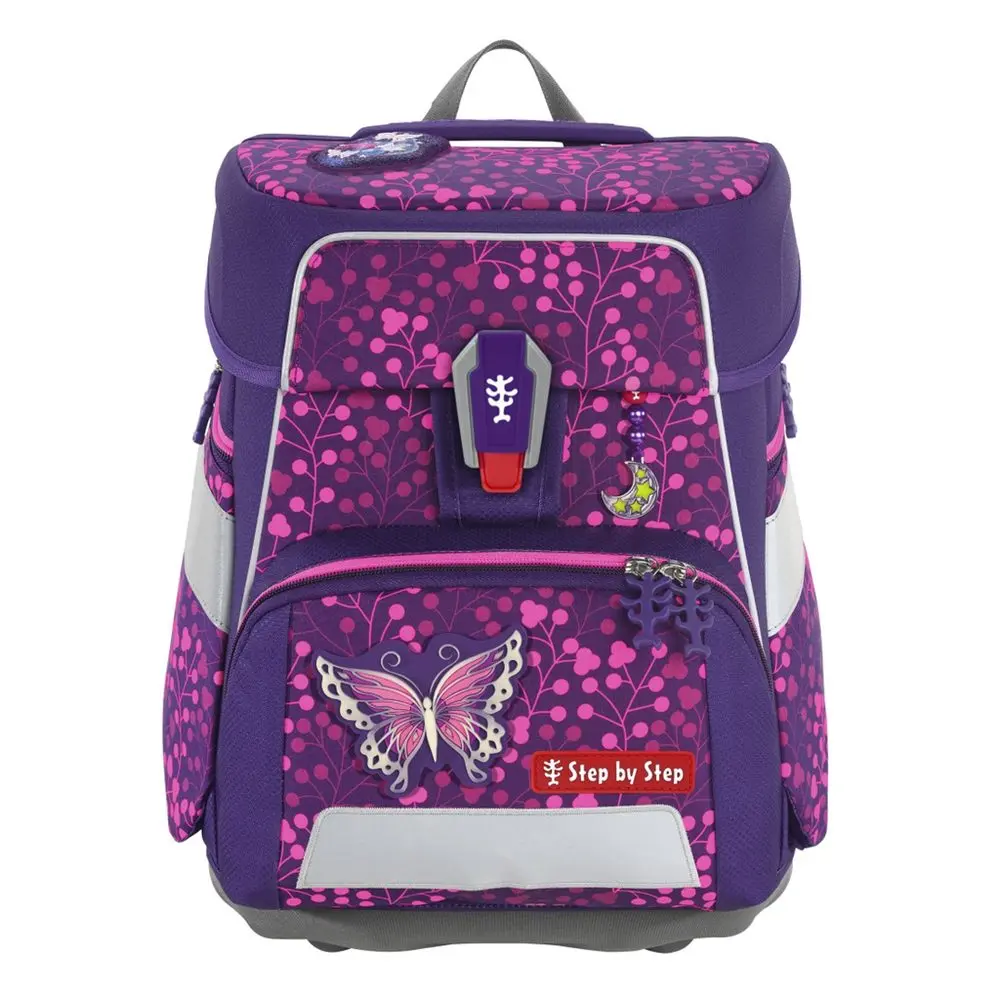 Step by Step Školní aktovka SPACE SHINE, Butterfly Night Ina - 5 dílný set, AGR certifikát