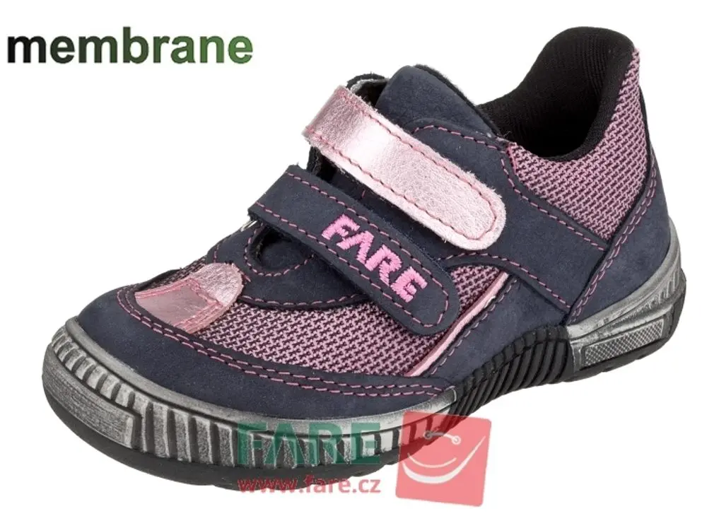 FARE Dětské celoroční nepromokavé boty 814252 růžové -