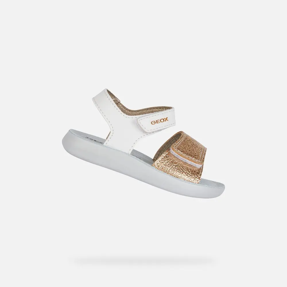 Bílé dívčí sandály Geox Sandal Lightfloppy - 22