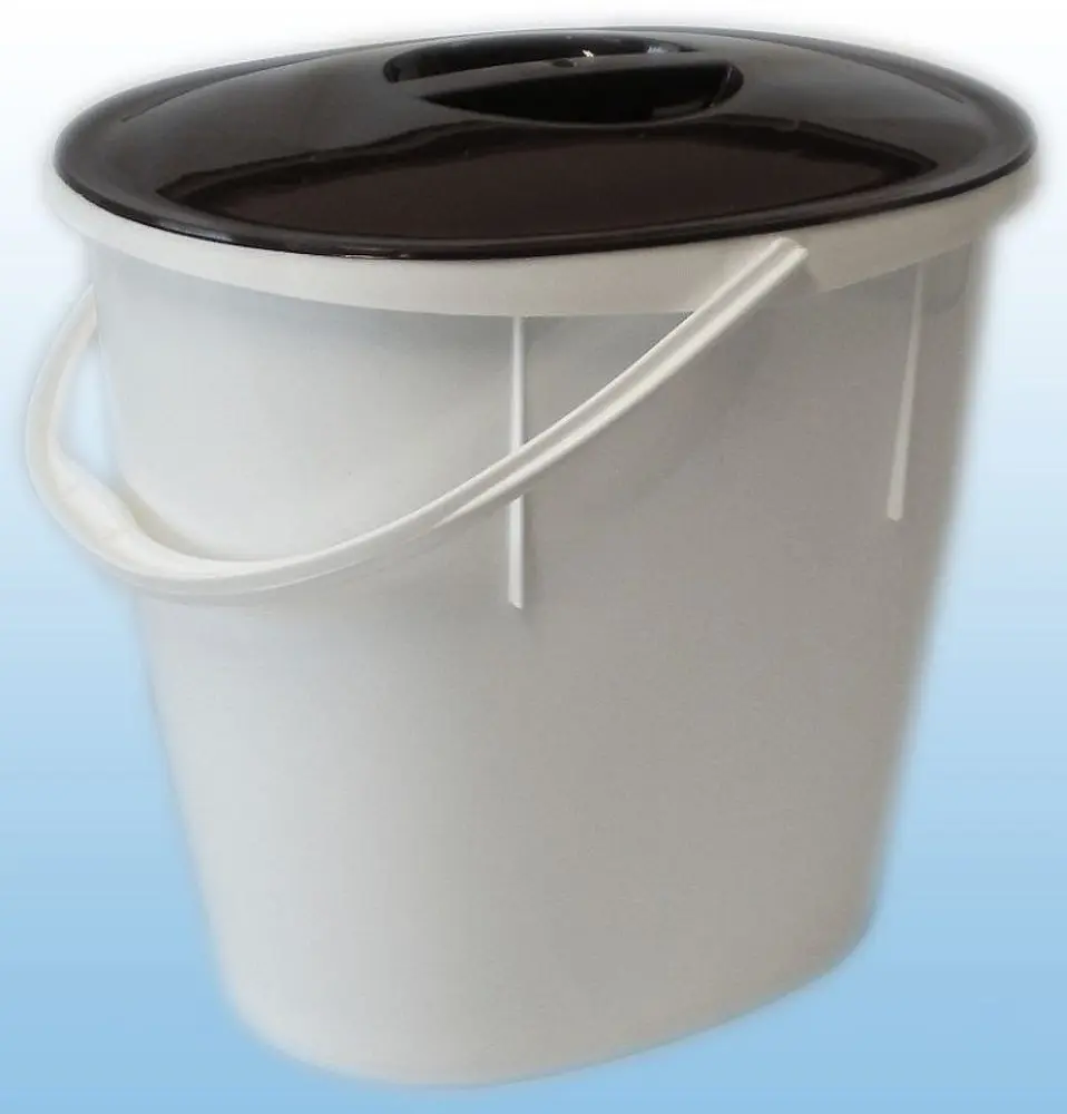 ALFA PLASTIK - Vědro ovál 12l hnědé víko bílé