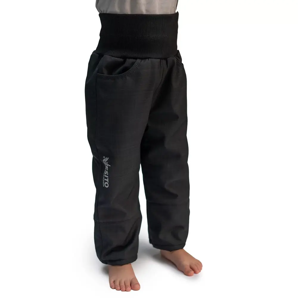 ESITO Dětské softshellové oteplovačky na zimu Black - černá - 86 černá