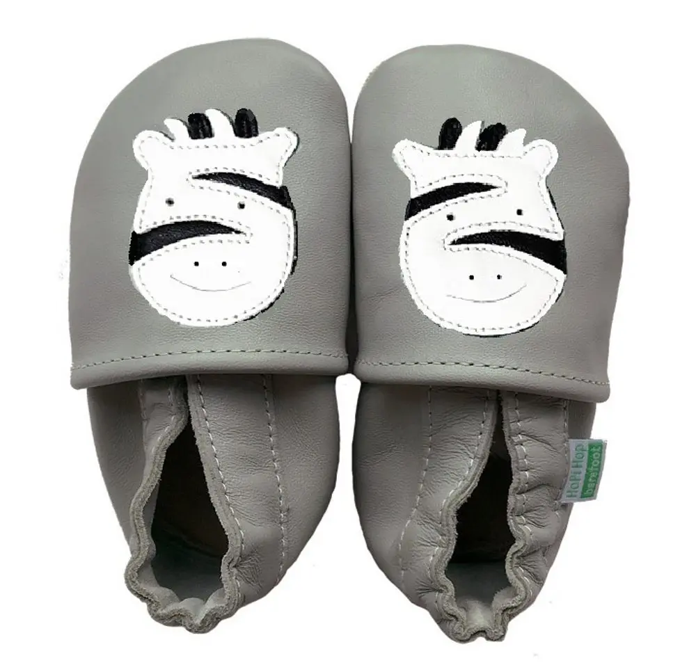 Hopi Hop Barefoot kožené capáčky - zebra - M