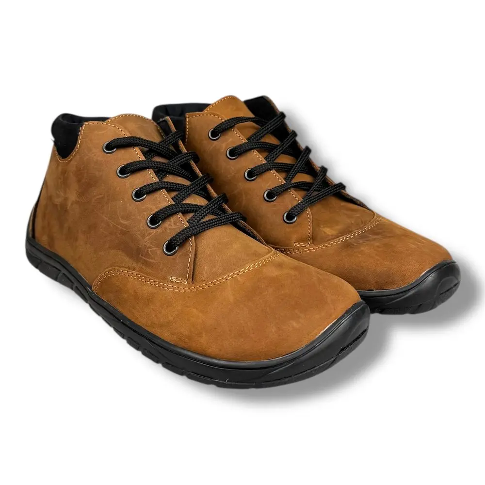 FARE BARE MATEO B5721121 – chlapecké barefoot kotníkové boty z kůže -