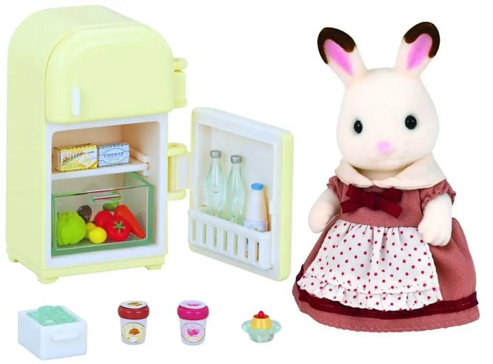Sylvanian family Nábytek "chocolate" králíků - mamka u ledničky