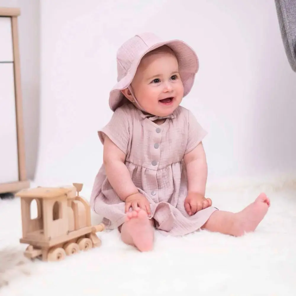 ESITO Mušelínové šaty Barunka Powder pink - pudrová / 68 -