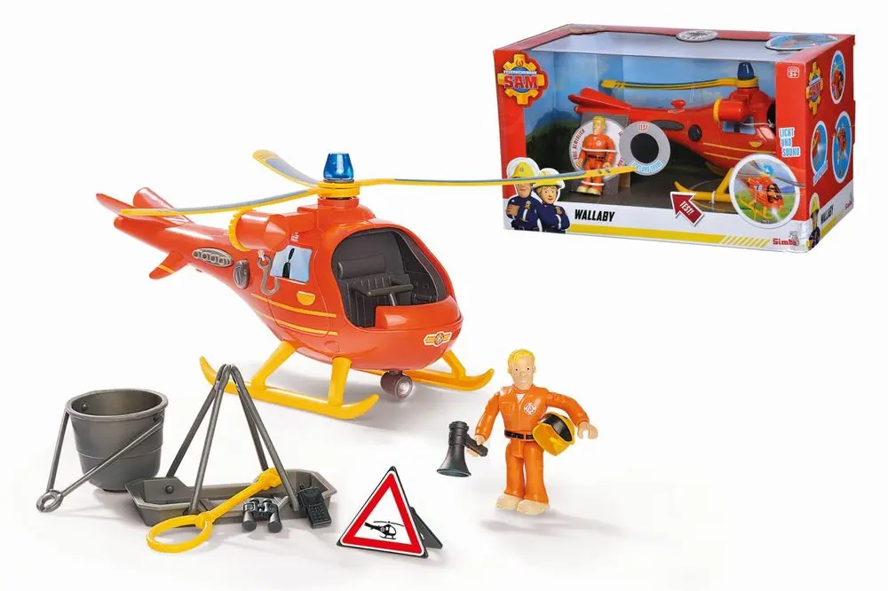 Simba Požárník Sam vrtulník s figurkou