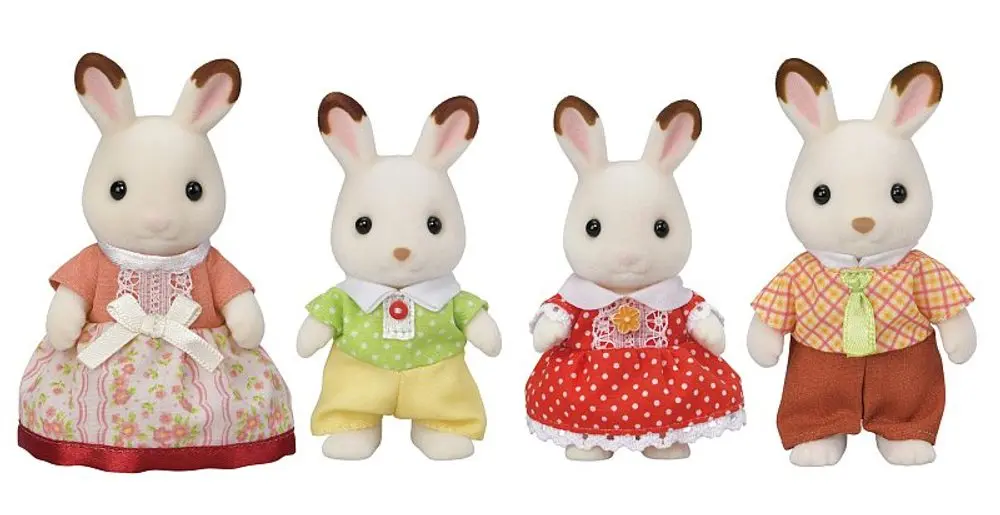 Sylvanian family Rodina "chocolate" králíků - nová