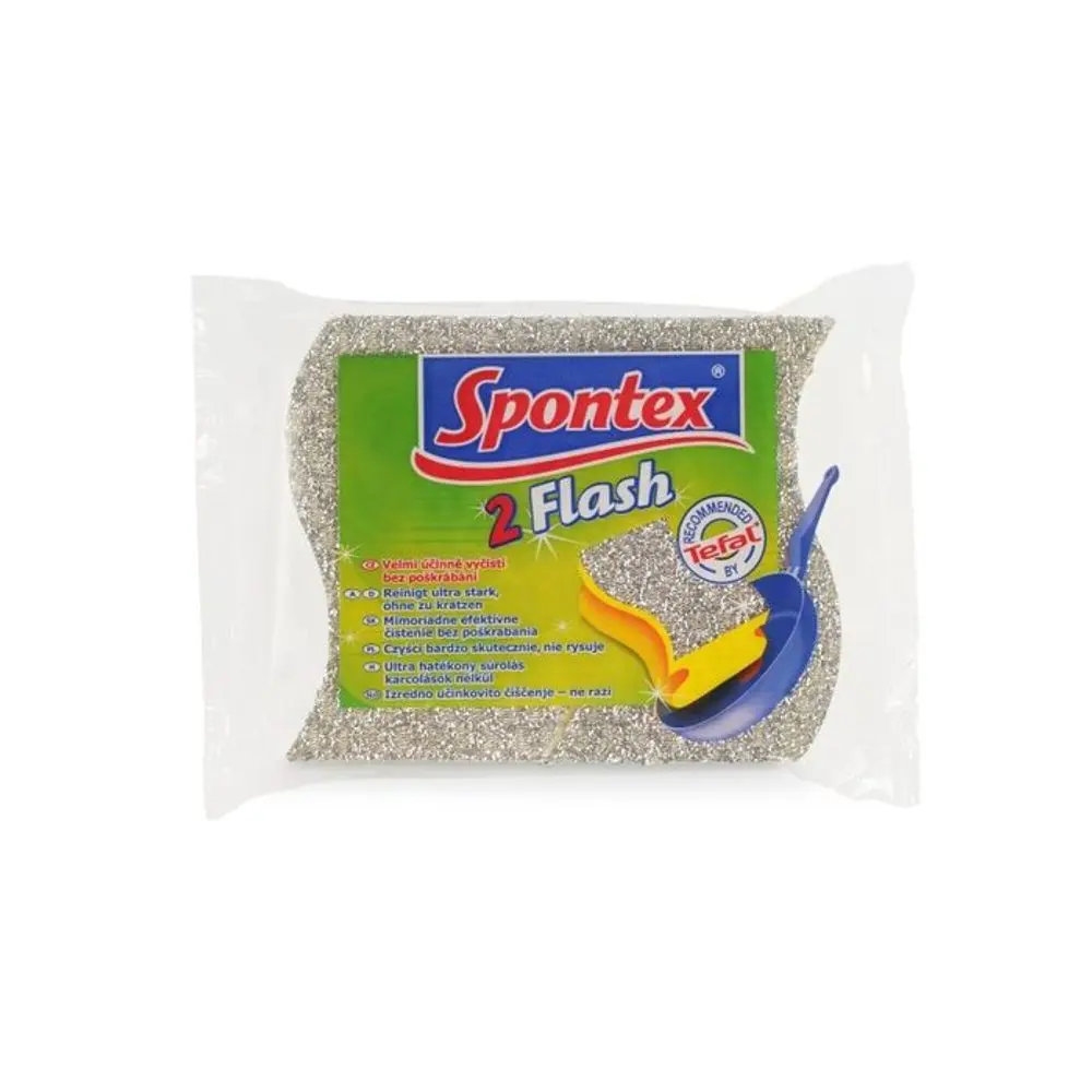 houba 2ks FLASH 11x7x3,5cm, tvarovaná, kuch., SPONTEX