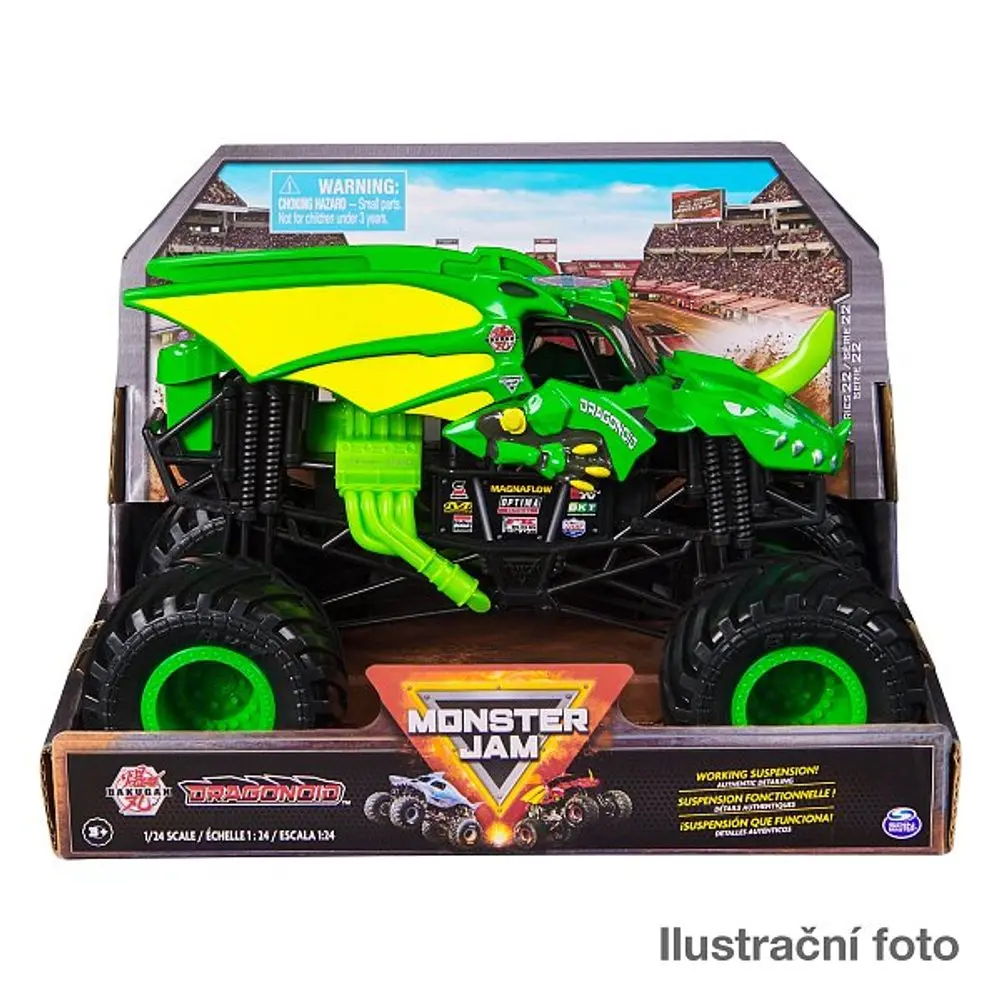 Monster Jam - sběratelský kovový model Monster Truck, Grave Digger, assort, 1:24