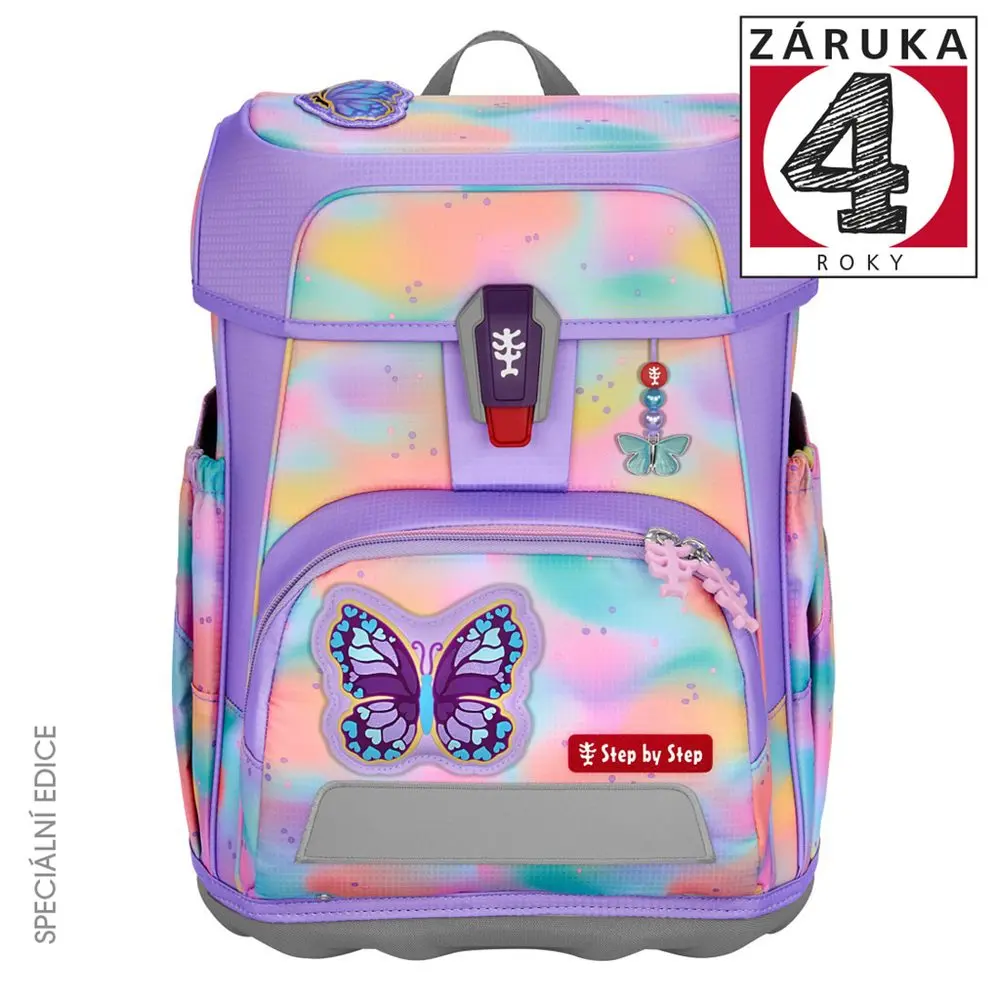 Step by Step Školní aktovka CLOUD FLASH, Butterfly Luna - 5 dílný set, AGR certifikát