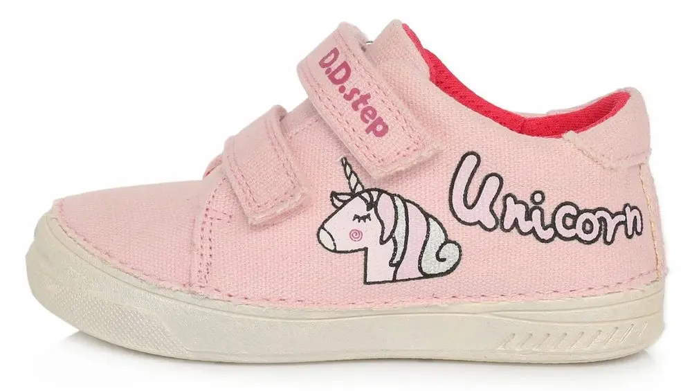 DDstep plátěnky, dětské boty C040-557 růžové - 30