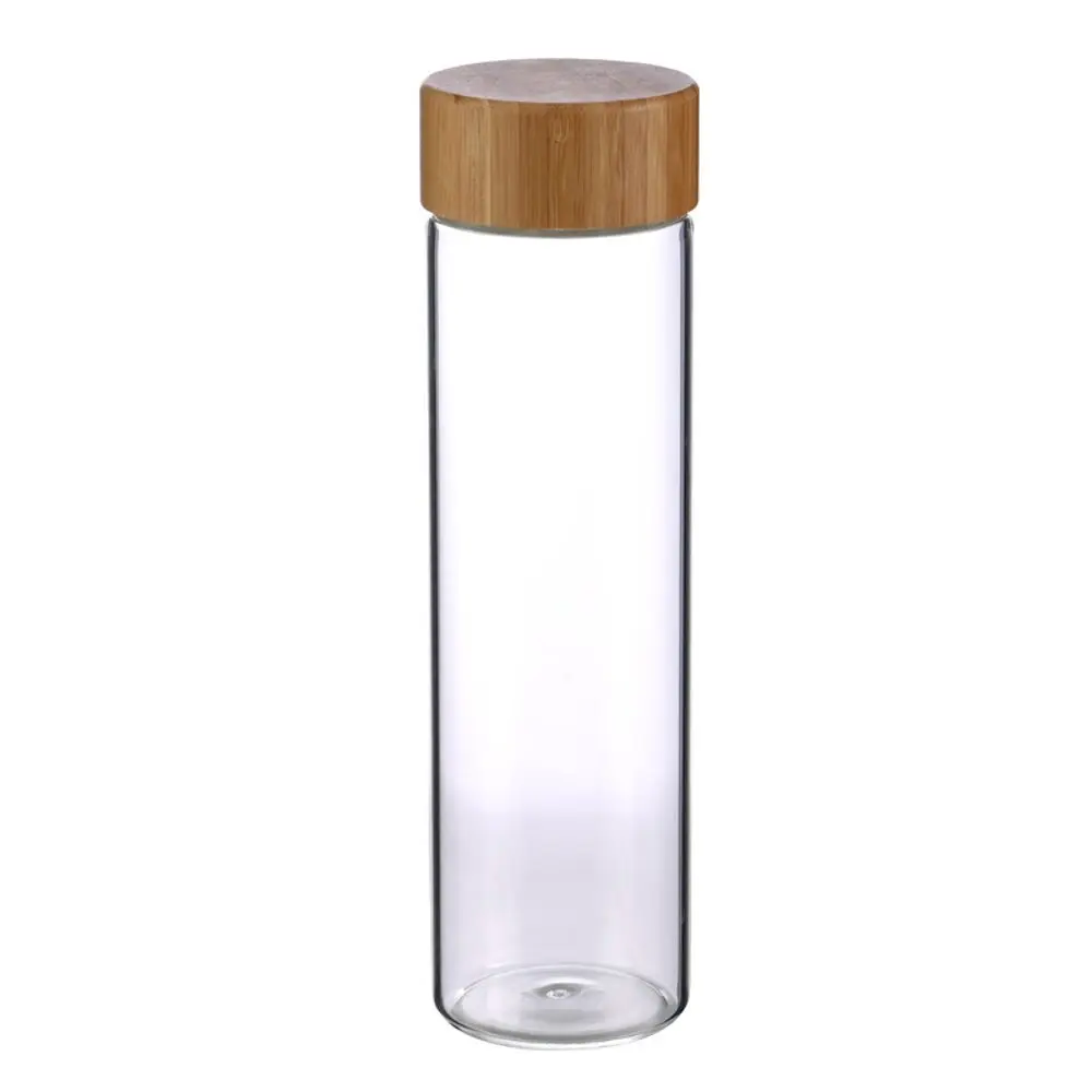 BERGNER Lahev skleněná přenosná s bambusovým víkem 600 ml BG-20136-MM