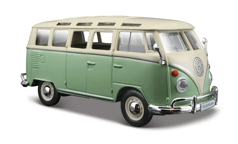 Maisto Volkswagen Van Sambazeleno/krémová 1:25