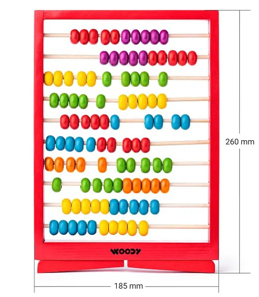 WOODY Počítadlo červené