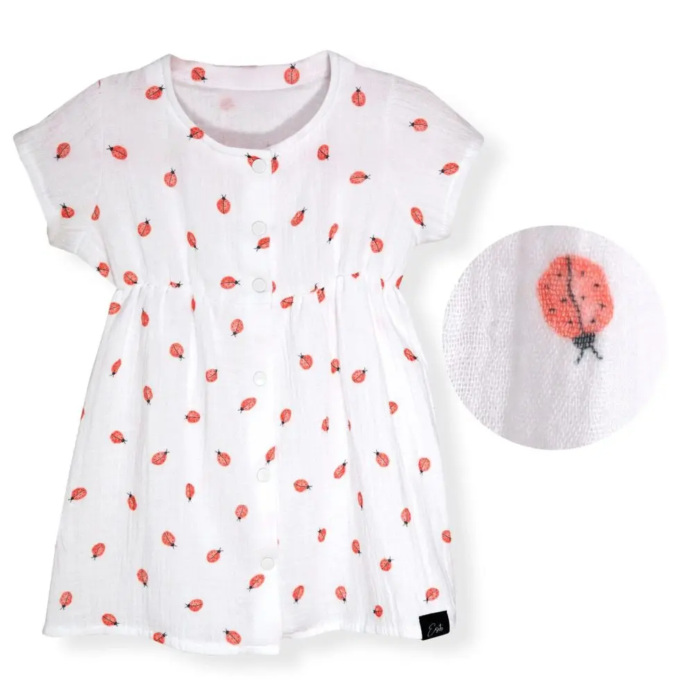 ESITO Mušelínové šaty Barunka Beruška - bílá / 62 - 68 bílá