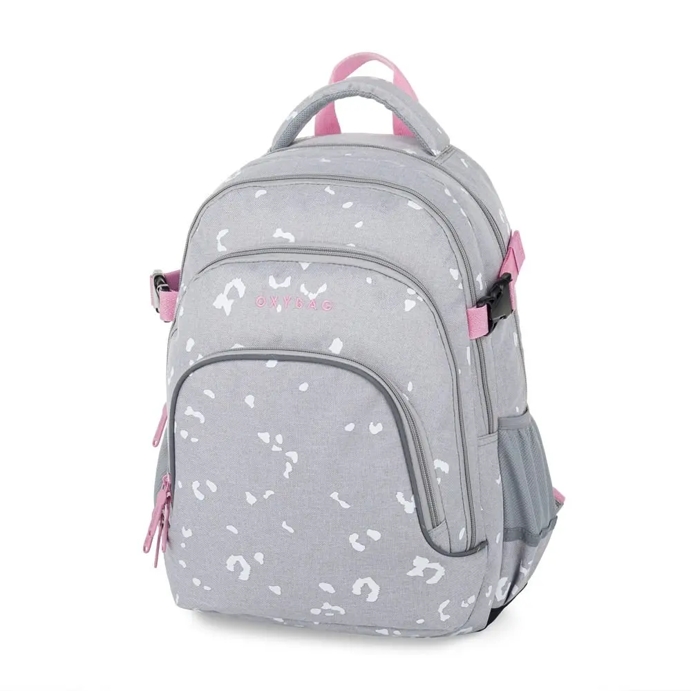 Studentský batoh OXY SCOOLER Grey Geometric