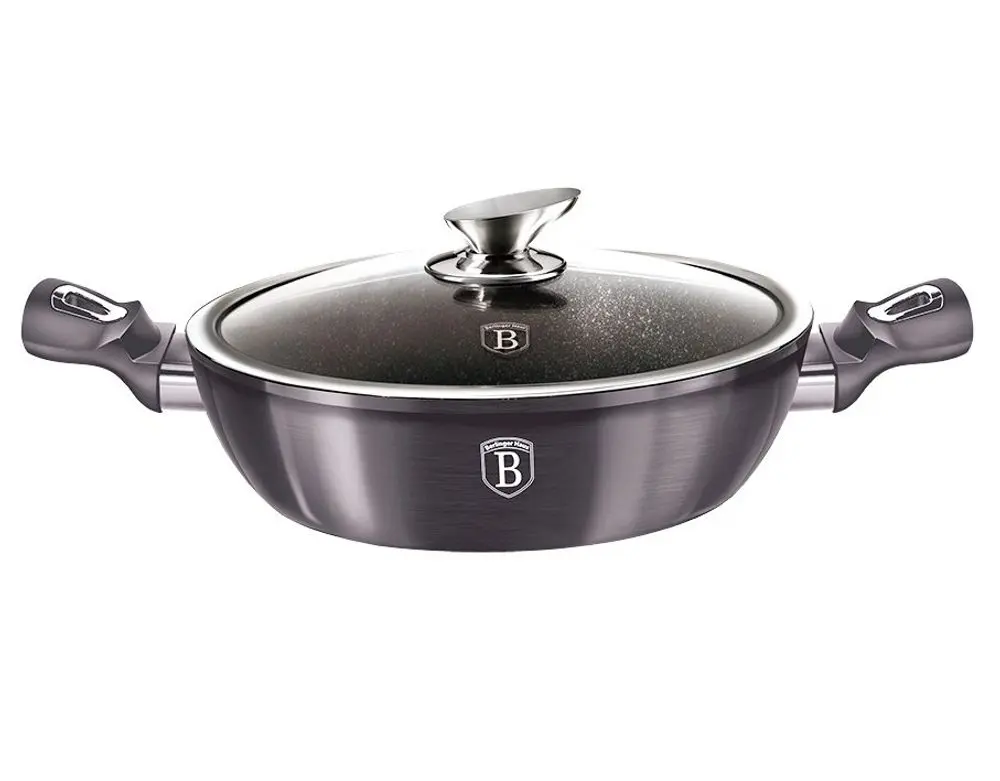 BERLINGERHAUS Pánev hluboká s poklicí 28 cm Carbon PRO Line BH-6898