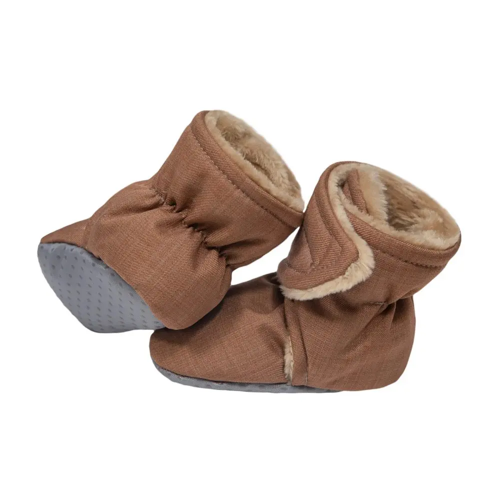 ESITO Capáčky barefoot Softshell Lamb Brown - hnědá / 2 - délka stélky: 12 cm - 0 - délka stélky: 10 cm hnědá
