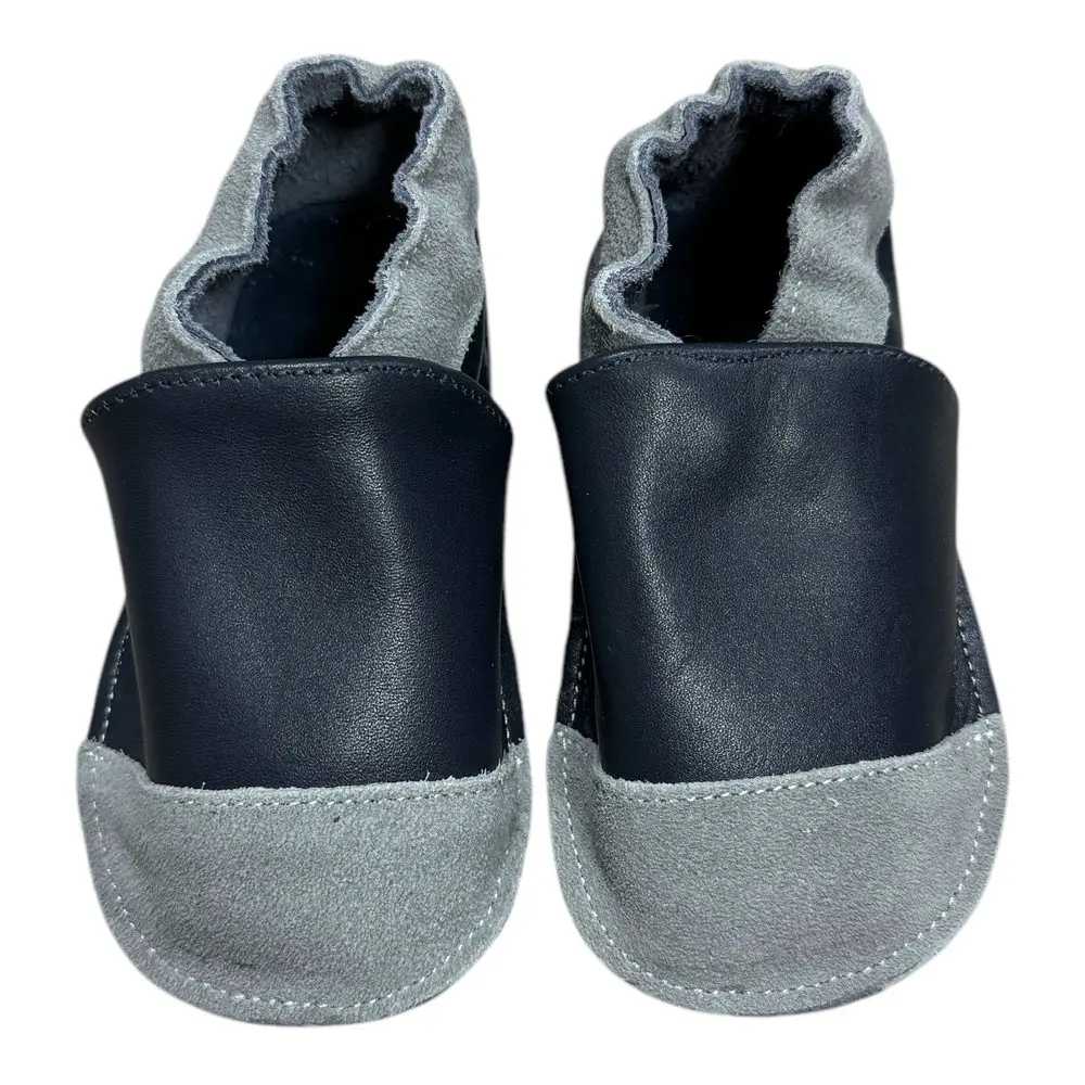 Hopi Go! Barefoot kožené capáčky - šedé - XL