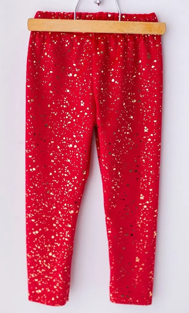 Premium sametové Lily Grey legíny RED -