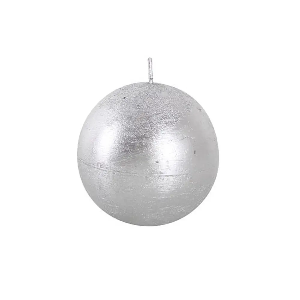 TORO SVÍČKA KOULE, PRŮMĚR 8CM, STŘÍBRNÁ