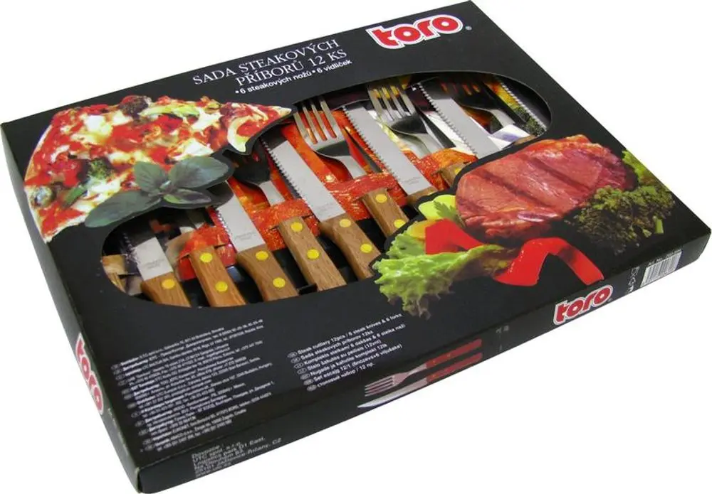 TORO Sada steakových příborů pro 6 osob, 20 x 2, 3 cm a 21 x 1, 5 cm_hamashop
