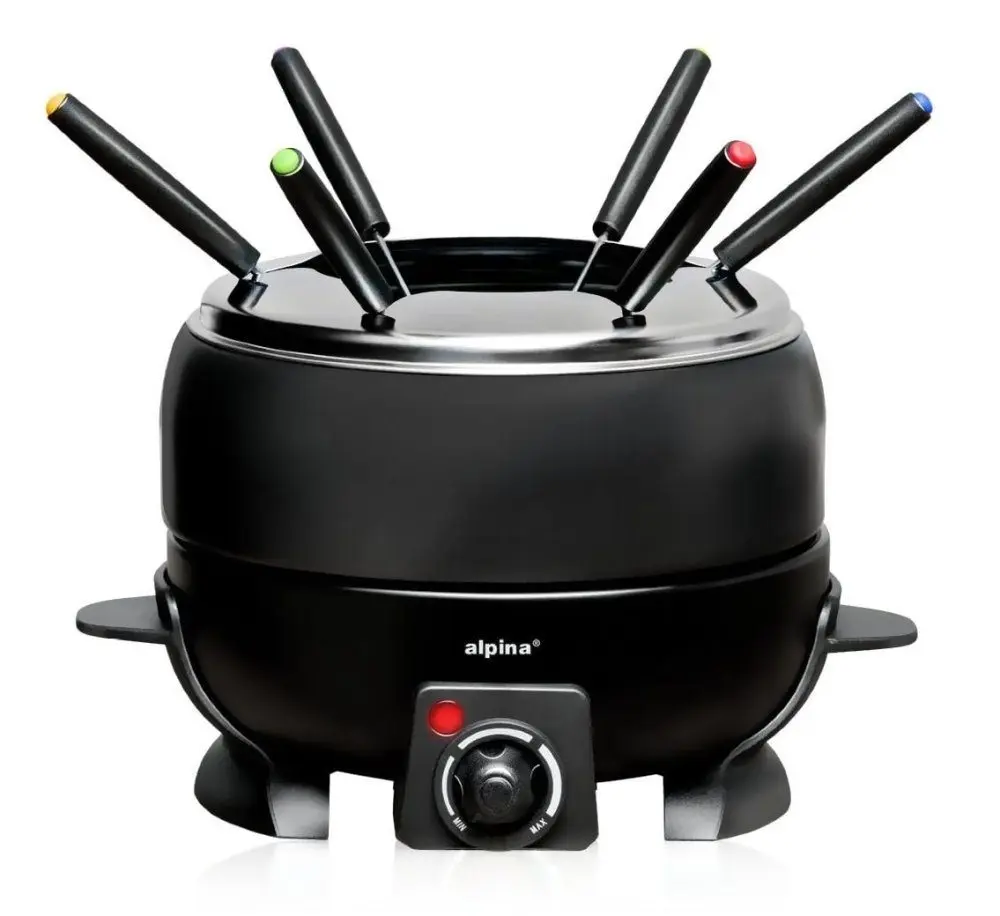 ALPINA Elektrické fondue + 6 vidliček 2,3 l černá ED-227088