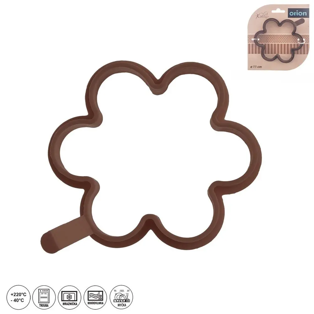 Forma na pečení lívanců/volských ok ORION Květ 11cm Brown