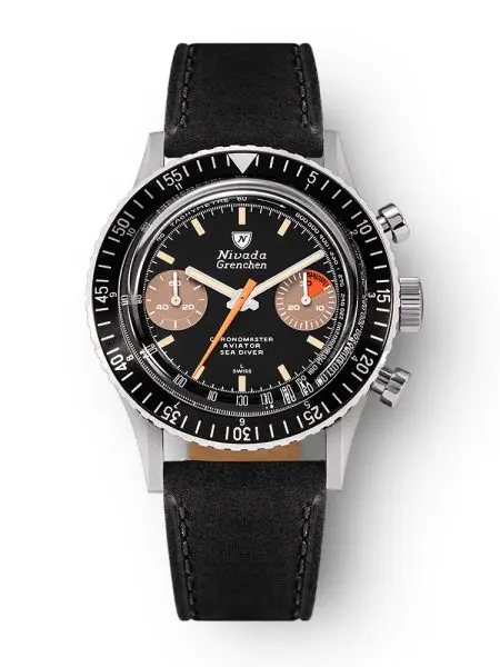 Nivada Grenchen Chronomaster Orange Boy Inter. Bezel - Manual -