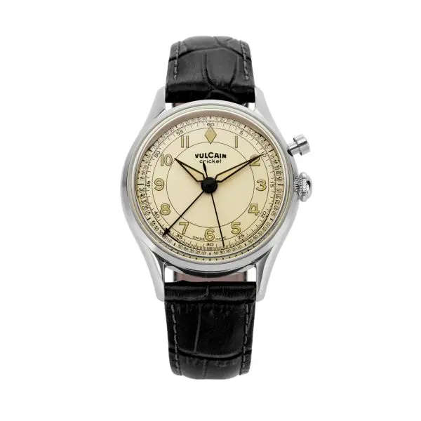 Vulcain Cricket Classique 36 mm - Eggshell - Black Alligator