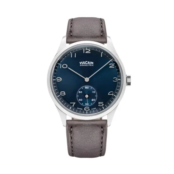 Vulcain Grand Prix - Small Second Blue - Grey Leather