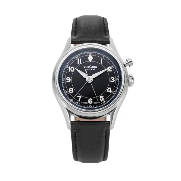 Vulcain Cricket Classique 39 mm - Black/White/Blue -