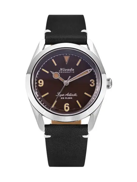 Nivada Grenchen Super Antarctic 3.6.9 Tropical - Black Leather White Stitching