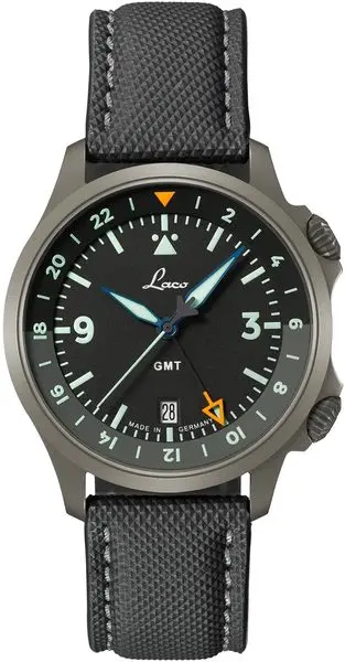 Laco Flieger Frankfurt 40 GMT Schwarz