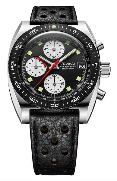Nivada Grenchen Autochron Reverse Panda Mecaquartz -