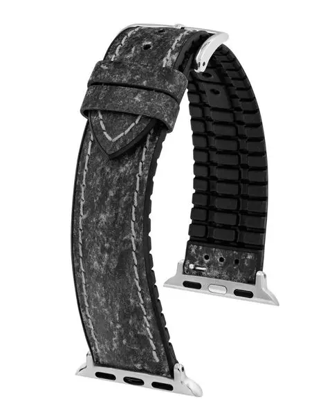 Řemínek Hirsch Stone pro Apple Watch - černý -