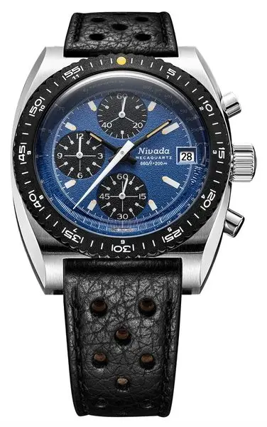 Nivada Grenchen Autochron Blue Mecaquartz -