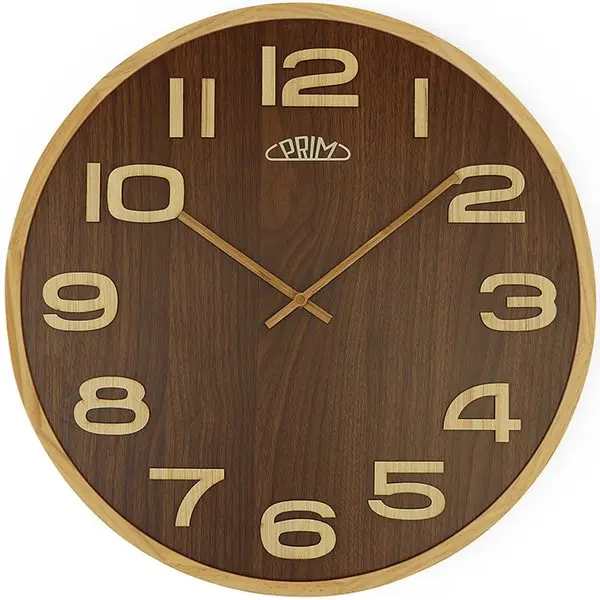 Nástěnné hodiny PRIM Timber Veneer E07P.4153.50