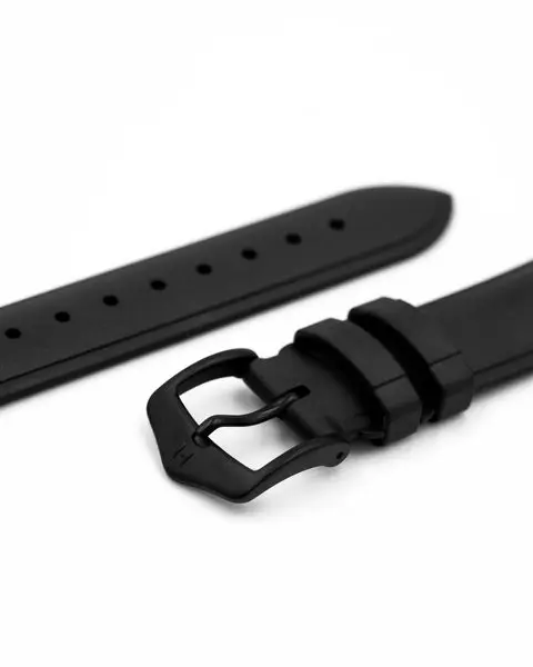 Řemínek Hirsch Urbane pro Apple Watch - černý - 20 mm - L – Standardní délka (doporučujeme) - 16 mm - Černá
